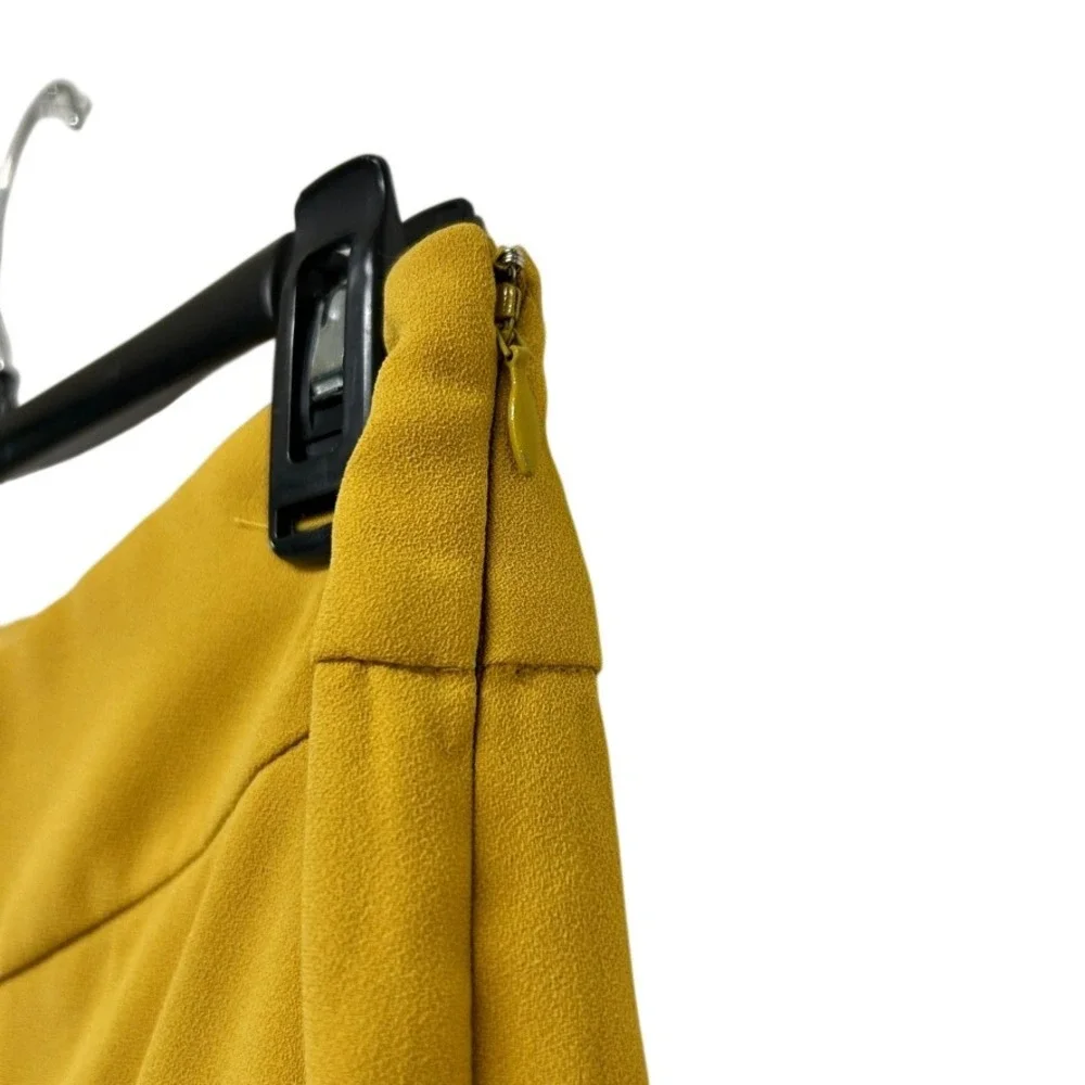 Express Women's Mustard Yellow High Rise Cropped Culottes Wide Leg Pants Size 8P - Picture 3 of 8